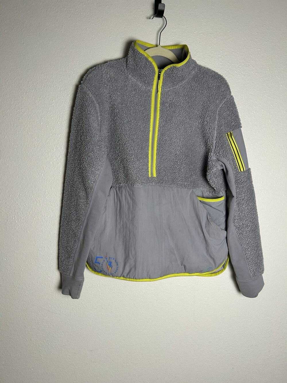 New Balance Jacket Light Purple 2021 NYC Marathon Q Speed Sherpa Pullover Sz Med